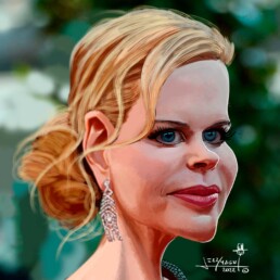 Nicole Kidman caricature