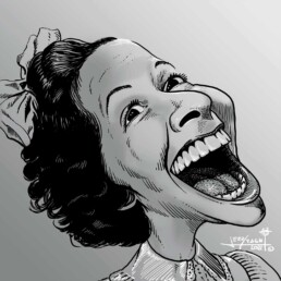 Fanny Brice caricature