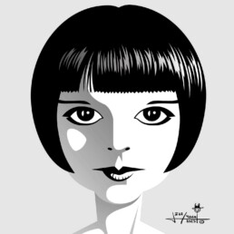 Louise Brooks caricature