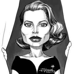 Grace Kelly caricature