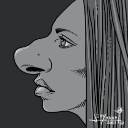 Barbara Streisand caricature