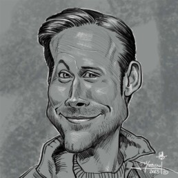 Ryan Gosling caricature