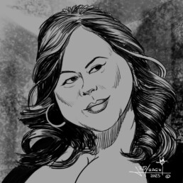 Jennifer Tilly caricature