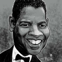 Denzel Washington caricature