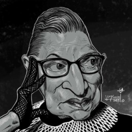 Ruth Bader Ginsburg caricature