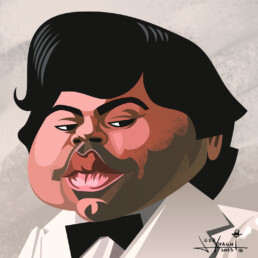 Hervé Villechaize caricature