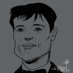 Elliot Page digital caricature by Jerry Magni