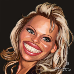 Pamela Anderson caricature