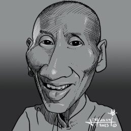 Ip Kay Man caricature