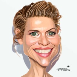 Caricature of the actress Claire Danes