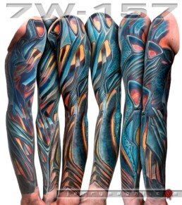 colour biomech tattoo sleeve. Masterfully done by Jerry Magni, the best Italian tattoo artist and one of the best in the world