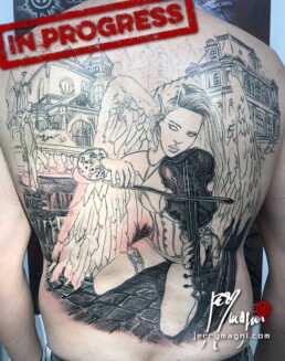 seconda seduta tatuaggio su schiena