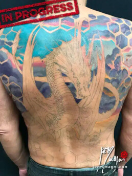 Bak piece dragon tattoo 3rd sitting