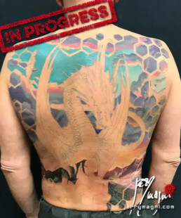 Bak piece dragon tattoo 4th sitting