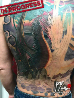 Bak piece dragon tattoo 8th sitting