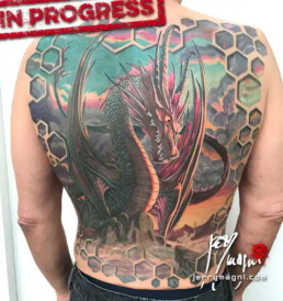Bak piece dragon tattoo 11th sitting