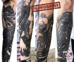 escape from hell tattoo 3rd sitting