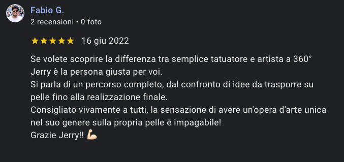 recensione cliente