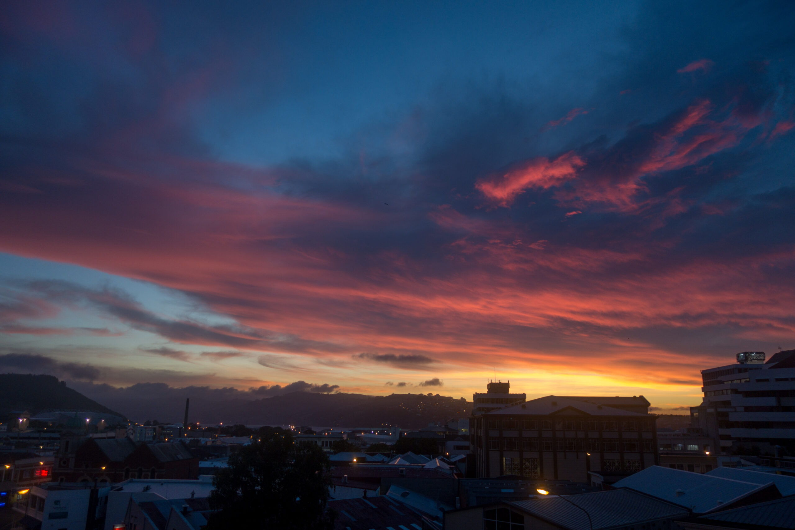 Tramonto in Nuova Zelanda