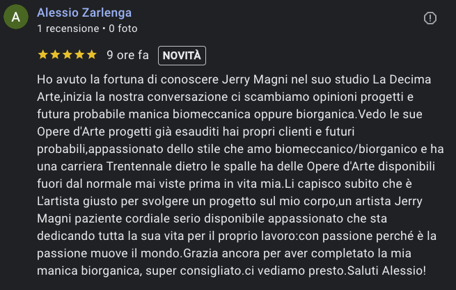 Recensione Alessio Zarlenga