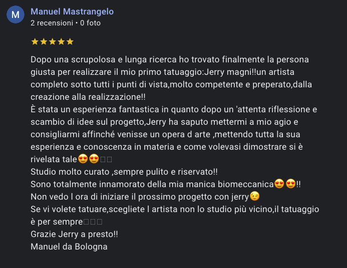 recensione cliente
