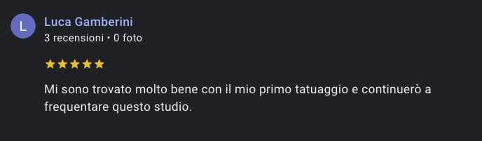 recensione cliente