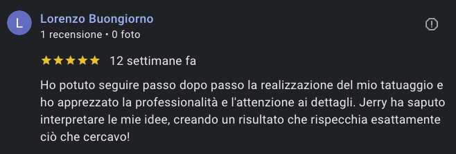 recensione cliente