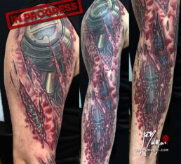 fourth sitting of a biomechanical tattoo