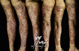 Undicesima seduta seconda manica per tatuaggio stile orientale su manica.