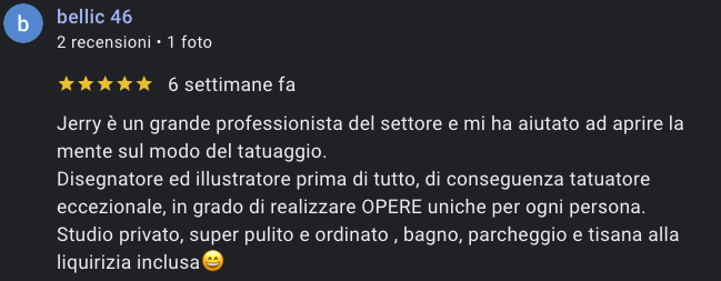 recensione cliente di Jerry Magni